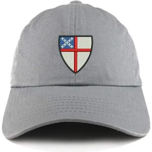 imageTrendy Apparel Shop Episcopal Shield Solid Adjustable Unstructured Dad HatGrey