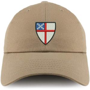 imageTrendy Apparel Shop Episcopal Shield Solid Adjustable Unstructured Dad HatKhaki