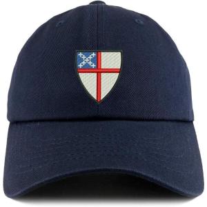 imageTrendy Apparel Shop Episcopal Shield Solid Adjustable Unstructured Dad HatNavy