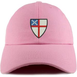 imageTrendy Apparel Shop Episcopal Shield Solid Adjustable Unstructured Dad HatPink
