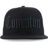 imageTrendy Apparel Shop 3D Compton Old English Font Embroidered Flat Bill Snapback CapBlack Black