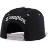 imageTrendy Apparel Shop 3D Compton Old English Font Embroidered Flat Bill Snapback CapBlack Grey