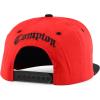 imageTrendy Apparel Shop 3D Compton Old English Font Embroidered Flat Bill Snapback CapRed Black