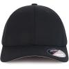 imageTrendy Apparel Shop Plain 6 Panel Structured Stretch Fitted Closure Baseball CapBlack