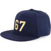 imageTrendy Apparel Shop Youth Size Number 67 Gold Thread Embroidered 6 Panel Cotton Snapback CapNavy