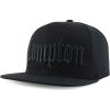 imageTrendy Apparel Shop 3D Compton Old English Font Embroidered Flat Bill Snapback CapBlack Black