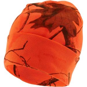 imageTrendy Apparel Shop Hunting Camo Knit Long Cuff Fold Beanie with Acrylic LiningBlaze