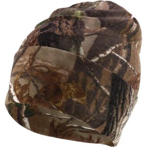 imageTrendy Apparel Shop Hunting Camo Knit Long Cuff Fold Beanie with Acrylic LiningReal Tree