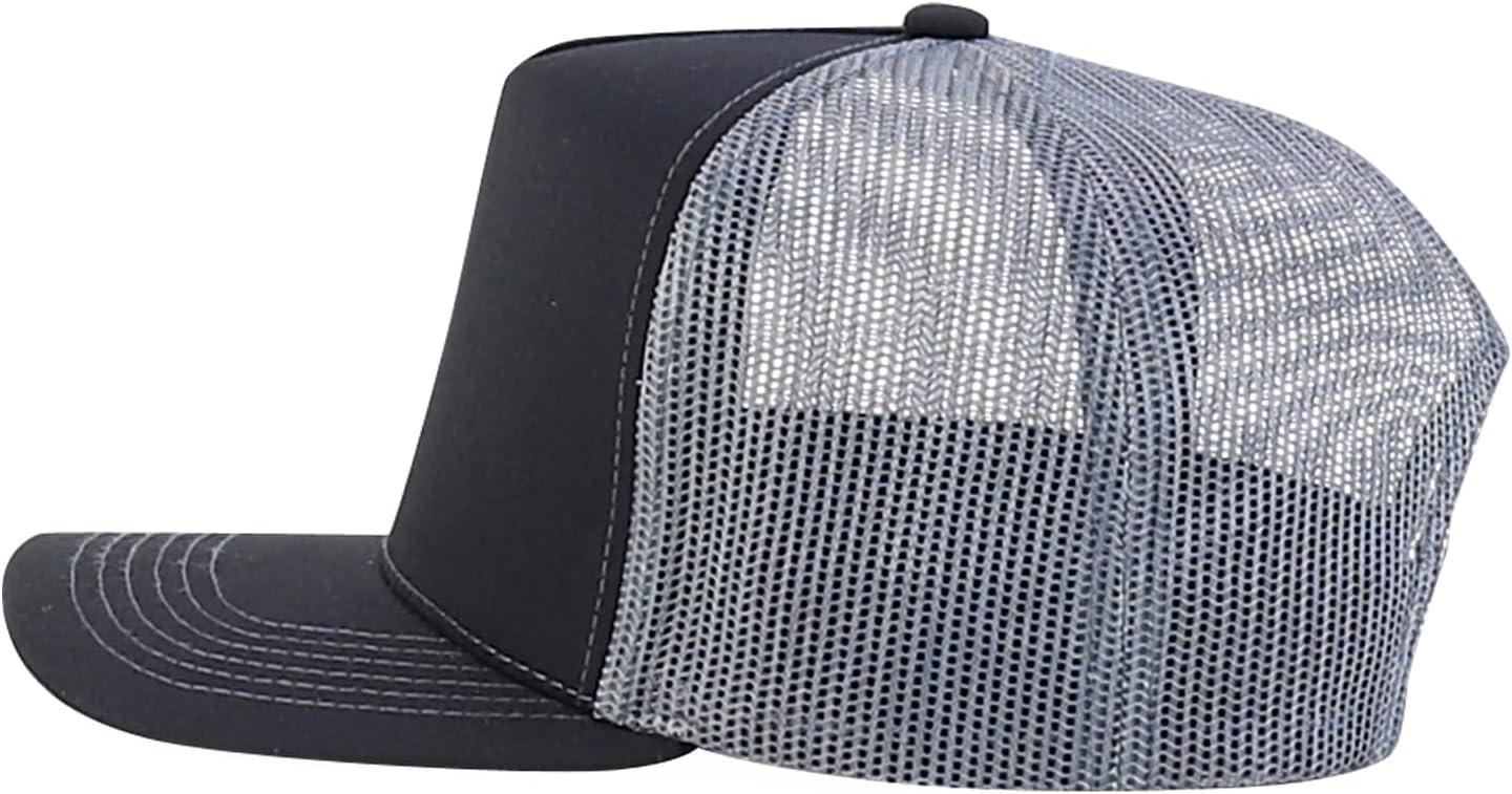 imageTrendy Apparel Shop 5 Panel Structured Trucker Cap with Mexico Flag Design UndervisorBlack Charcoal