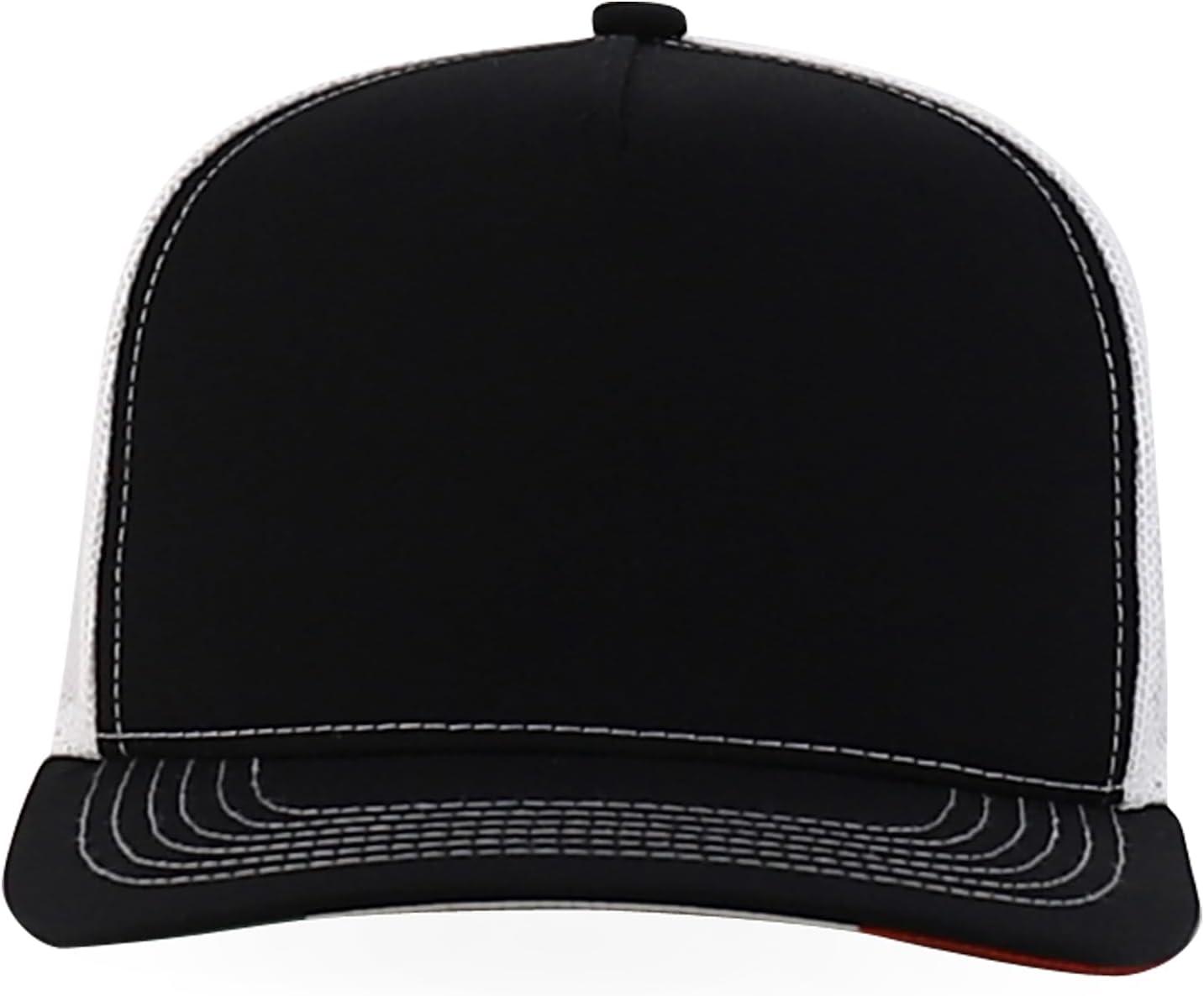 imageTrendy Apparel Shop 5 Panel Structured Trucker Cap with Mexico Flag Design UndervisorBlack White