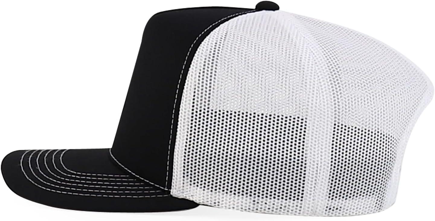 imageTrendy Apparel Shop 5 Panel Structured Trucker Cap with Mexico Flag Design UndervisorBlack White