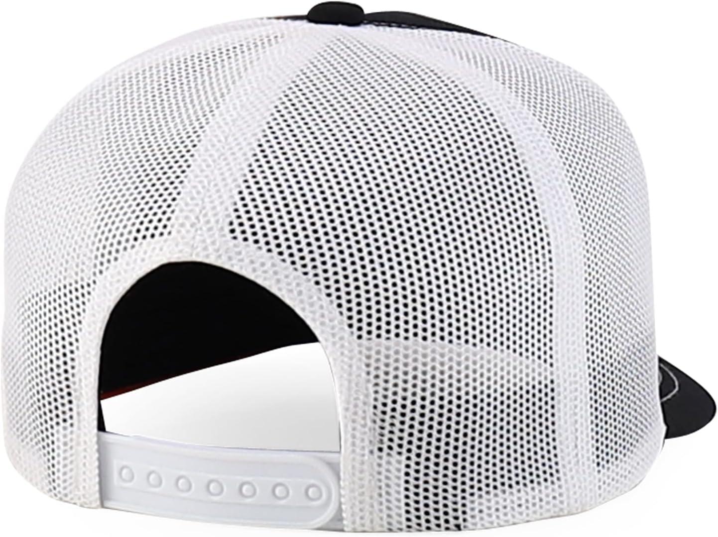 imageTrendy Apparel Shop 5 Panel Structured Trucker Cap with Mexico Flag Design UndervisorBlack White