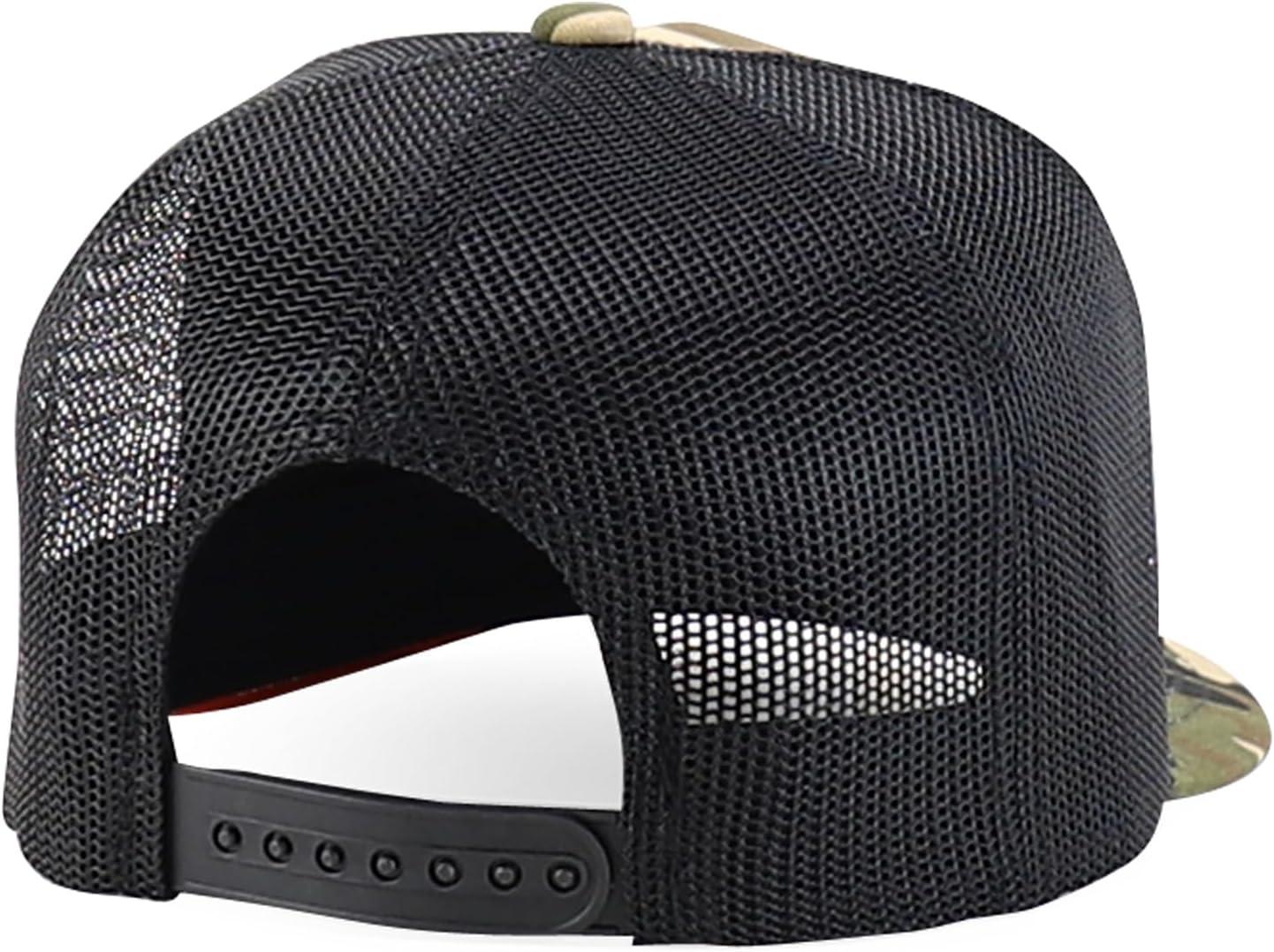 imageTrendy Apparel Shop 5 Panel Structured Trucker Cap with Mexico Flag Design UndervisorCamo Black