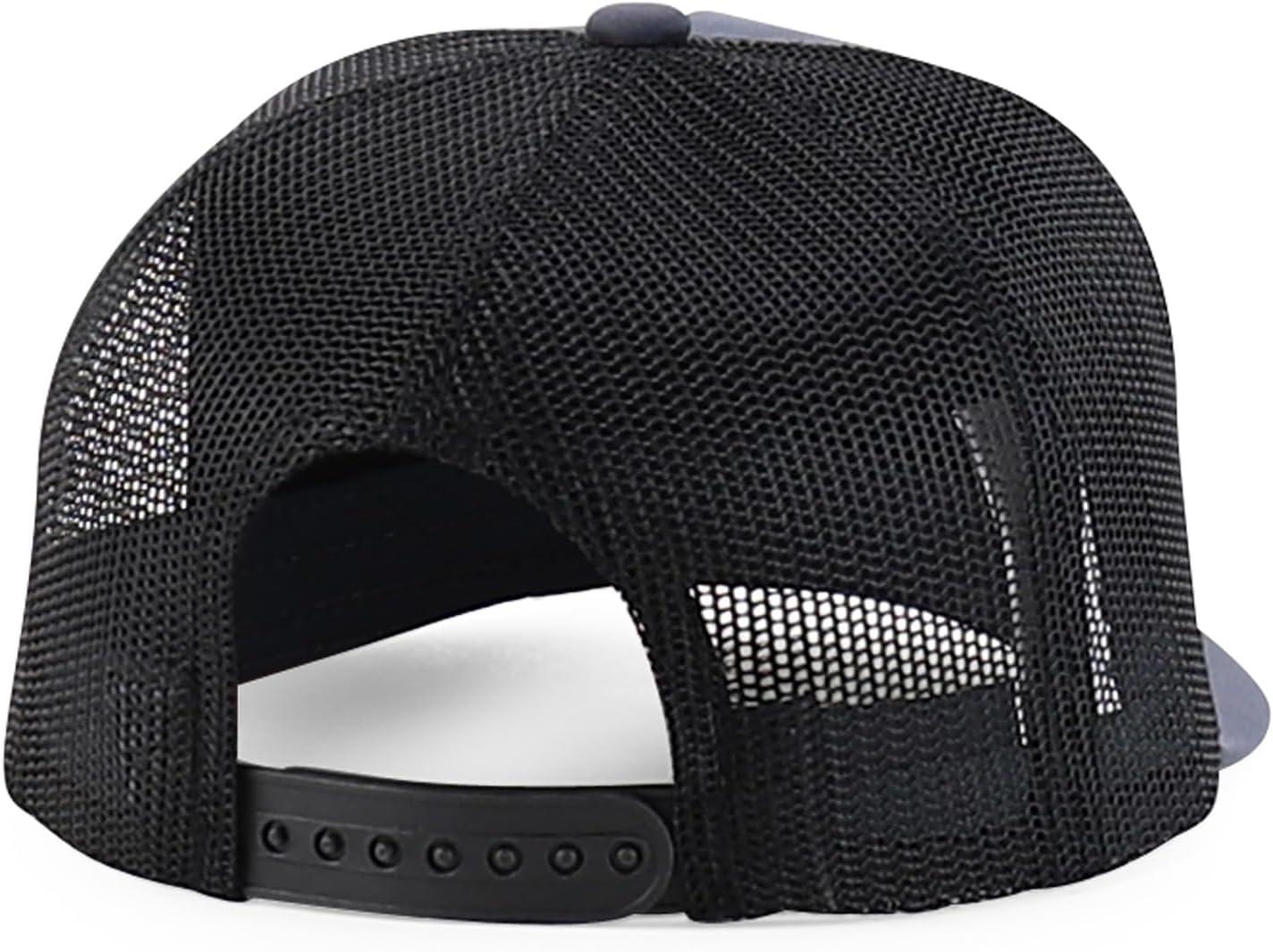 imageTrendy Apparel Shop 5 Panel Structured Trucker Cap with Mexico Flag Design UndervisorCharcoal Black