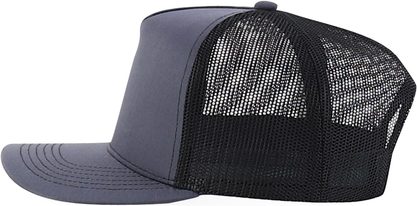 imageTrendy Apparel Shop 5 Panel Structured Trucker Cap with Mexico Flag Design UndervisorCharcoal Black