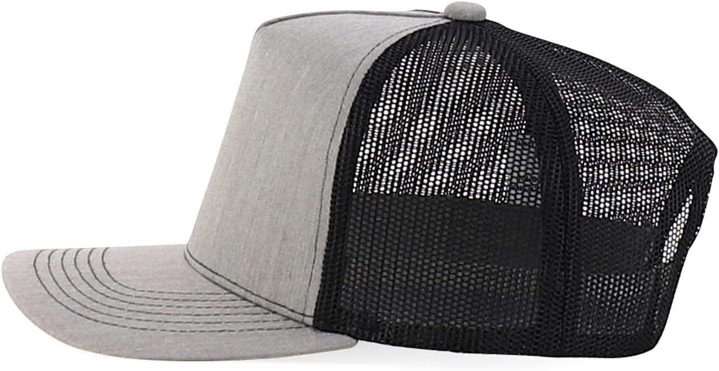 imageTrendy Apparel Shop 5 Panel Structured Trucker Cap with Mexico Flag Design UndervisorHgrey Black