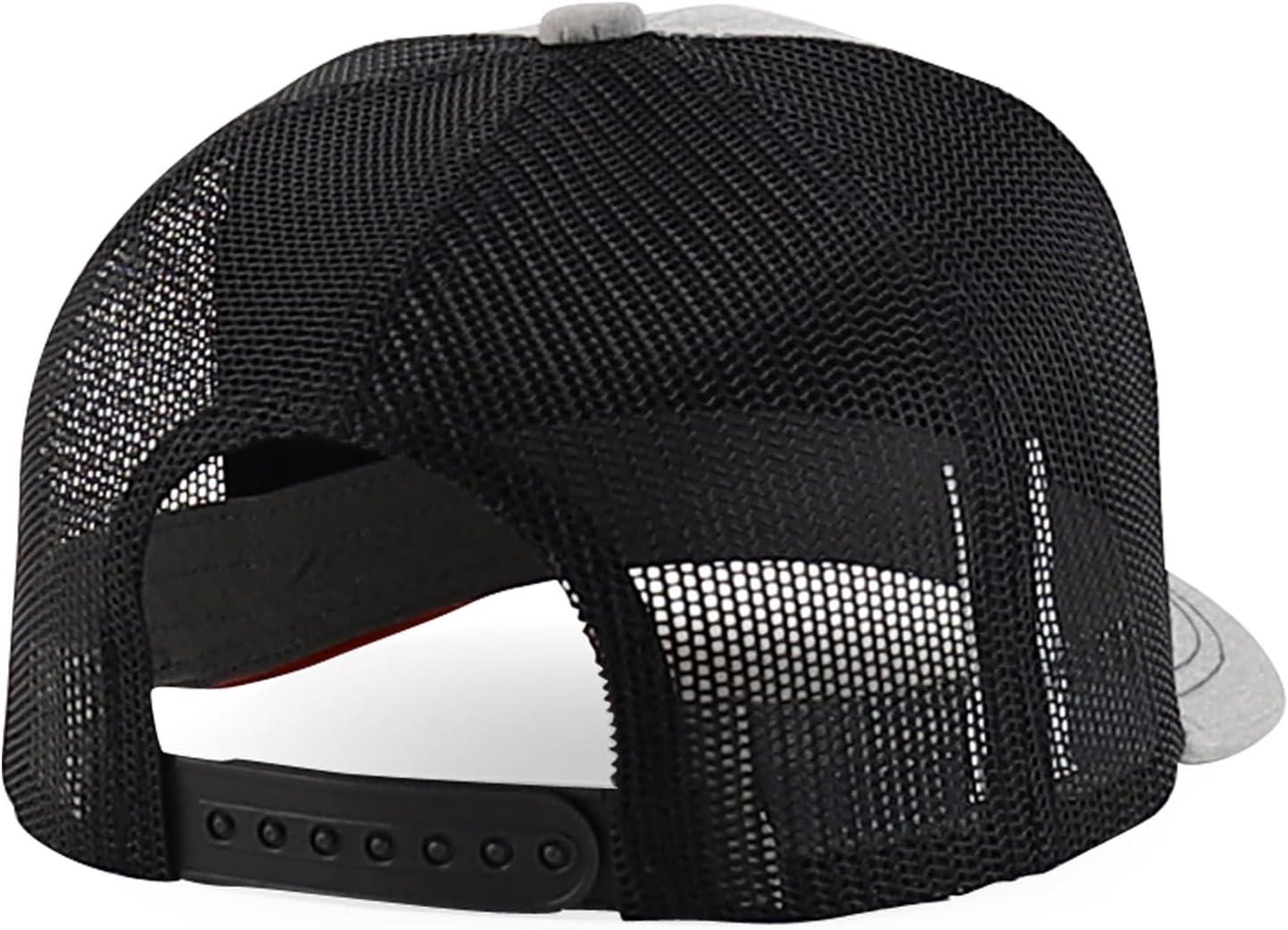 imageTrendy Apparel Shop 5 Panel Structured Trucker Cap with Mexico Flag Design UndervisorHgrey Black