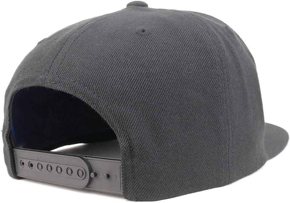 imageTrendy Apparel Shop Number 67 White Thread Embroidered Flat Bill Snapback Baseball CapCharcoal