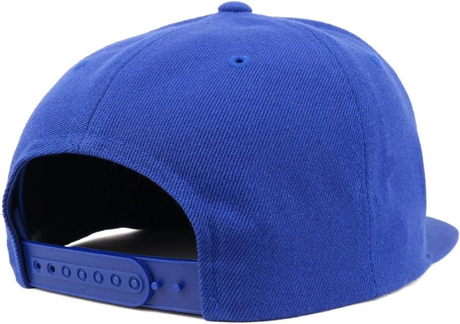 imageTrendy Apparel Shop Number 67 White Thread Embroidered Flat Bill Snapback Baseball CapRoyal