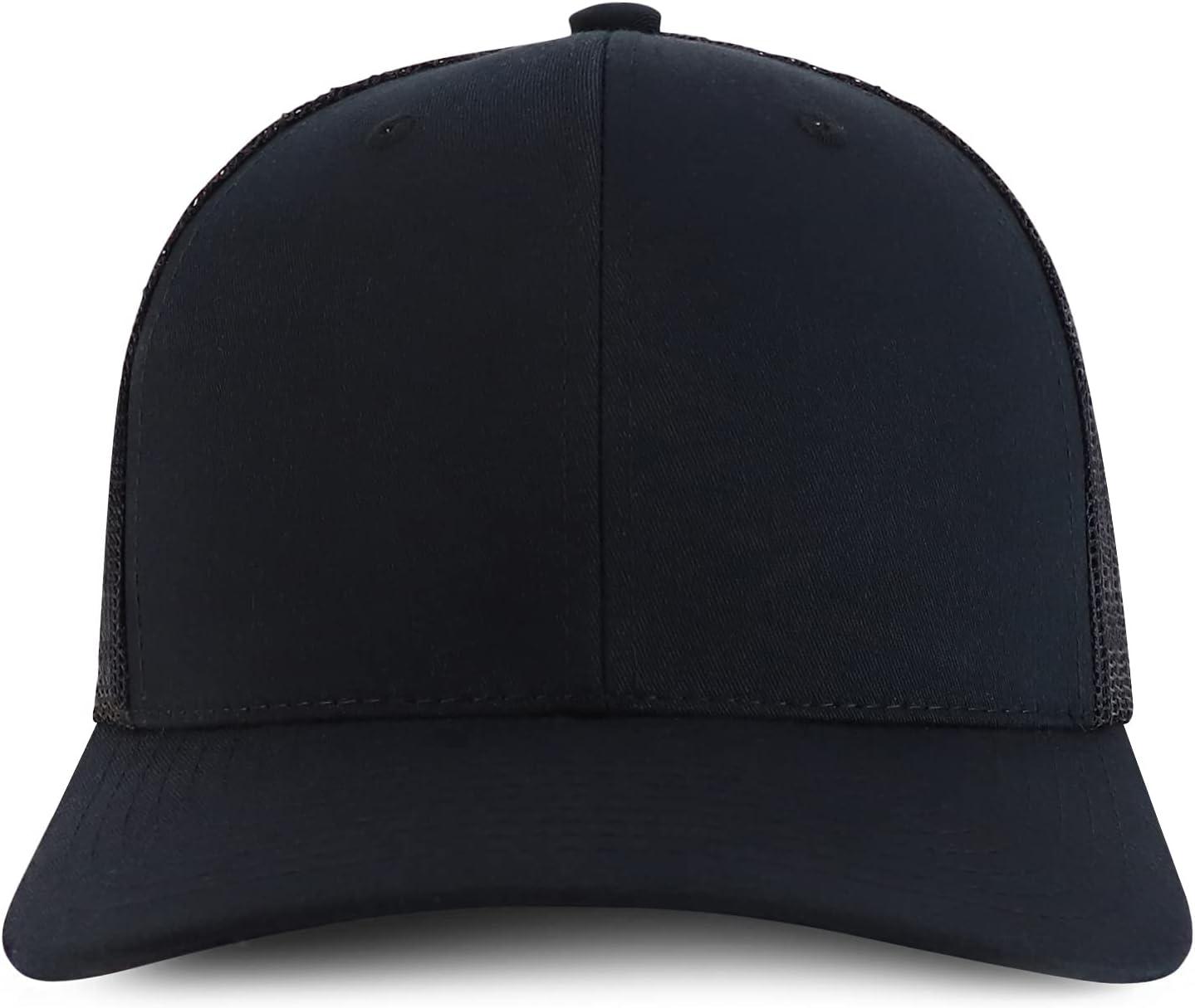 imageTrendy Apparel Shop Premium Structured 6 Panel Mesh Back Trucker CapBlack