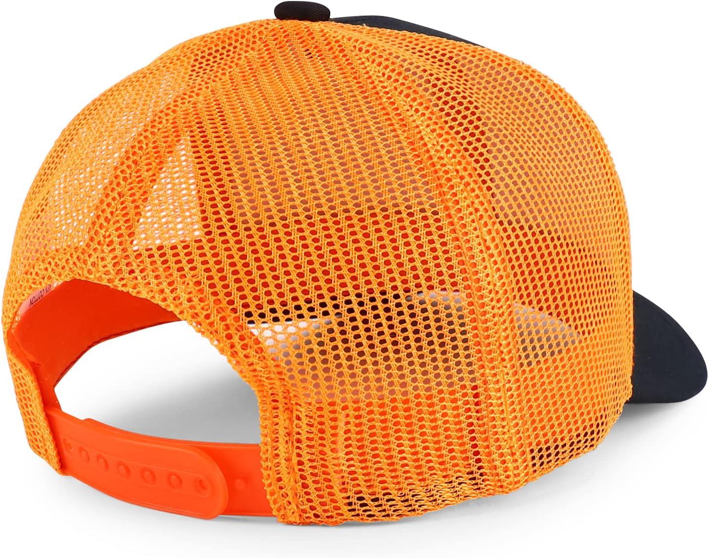 imageTrendy Apparel Shop Premium Structured 6 Panel Mesh Back Trucker CapBlack Orange