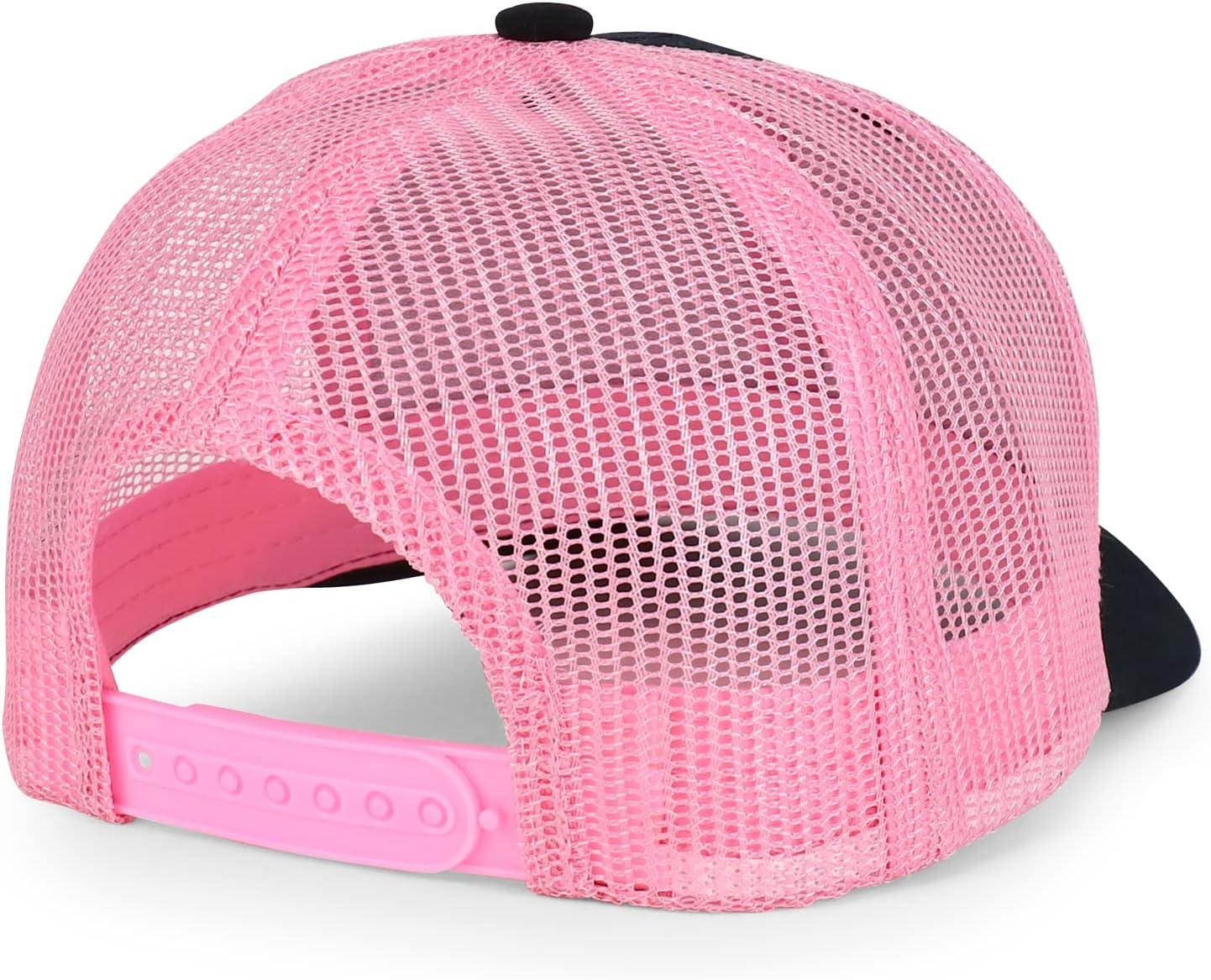 imageTrendy Apparel Shop Premium Structured 6 Panel Mesh Back Trucker CapBlack Pink