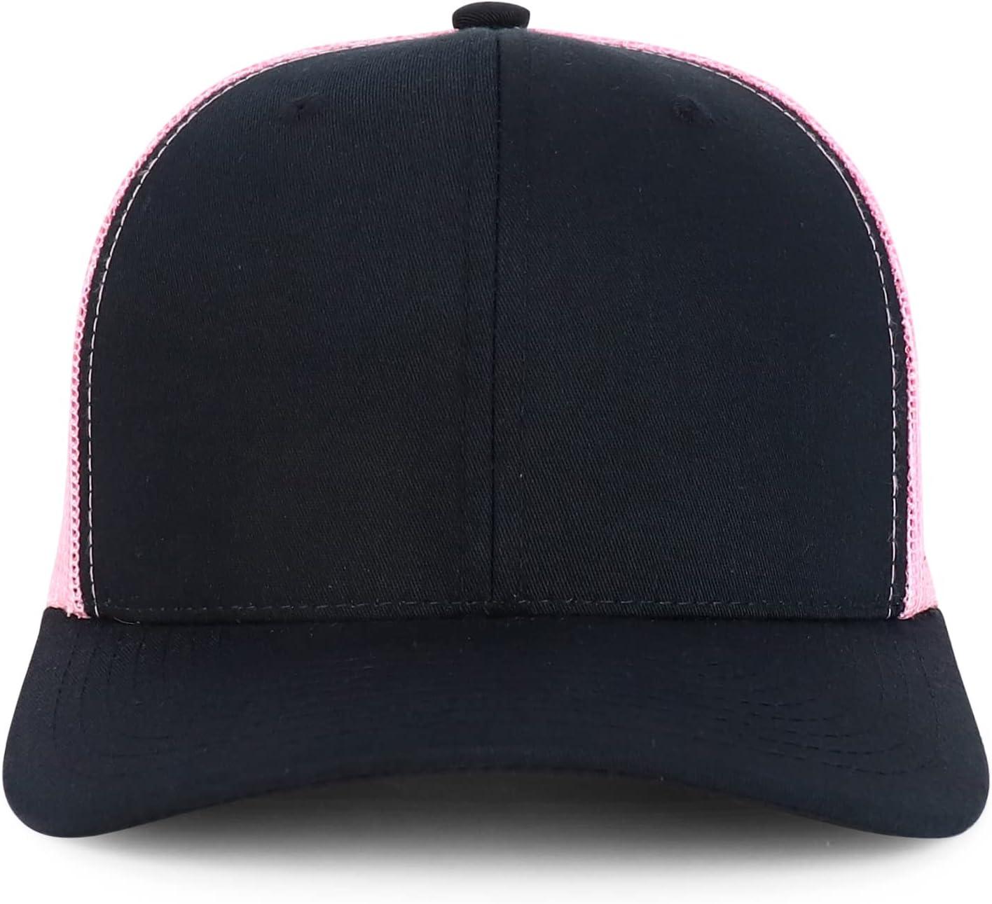 imageTrendy Apparel Shop Premium Structured 6 Panel Mesh Back Trucker CapBlack Pink