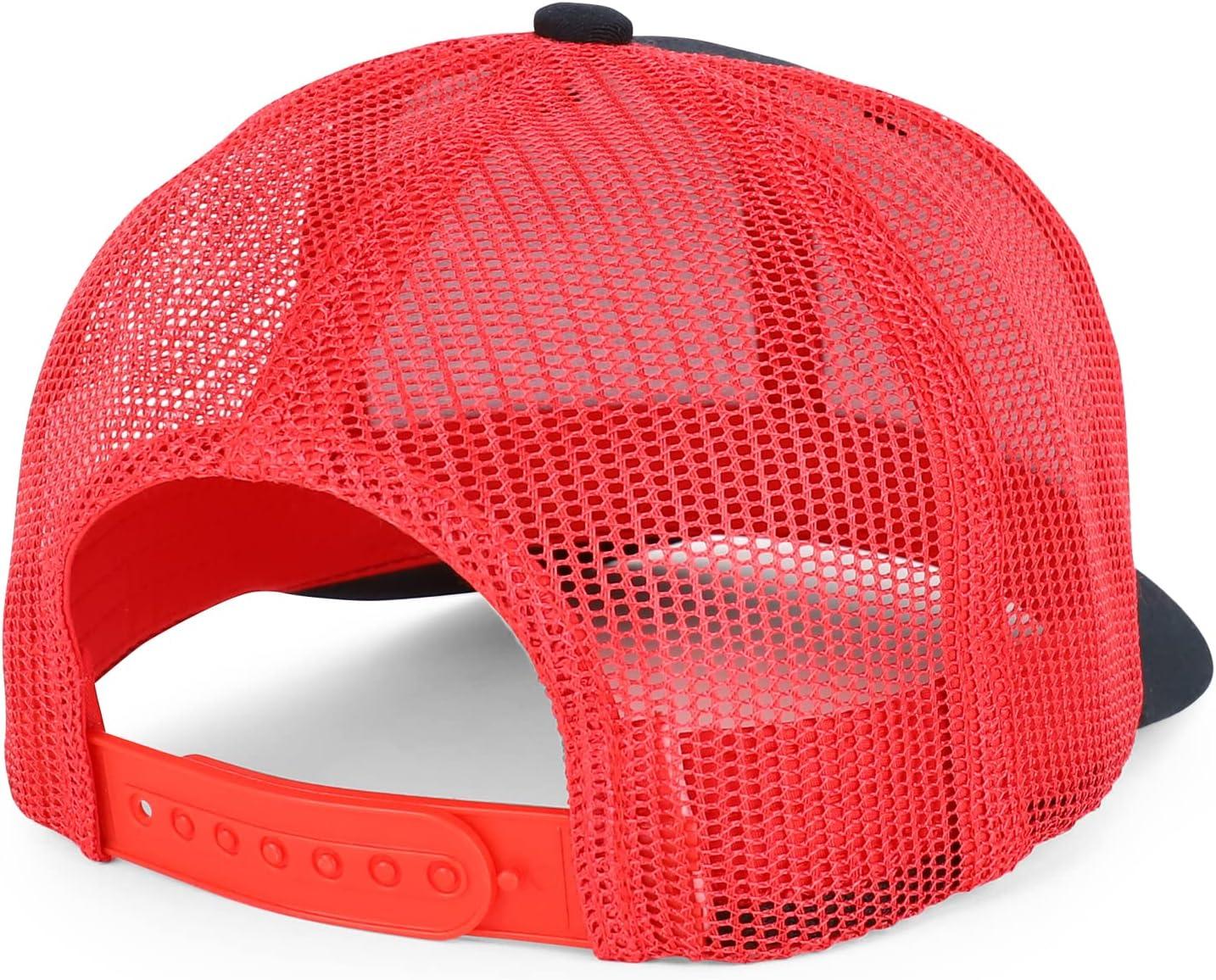 imageTrendy Apparel Shop Premium Structured 6 Panel Mesh Back Trucker CapBlack Red
