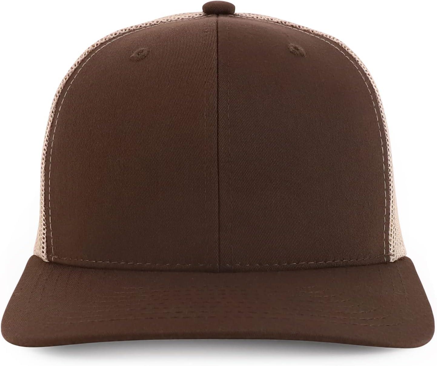 imageTrendy Apparel Shop Premium Structured 6 Panel Mesh Back Trucker CapBrown Khaki