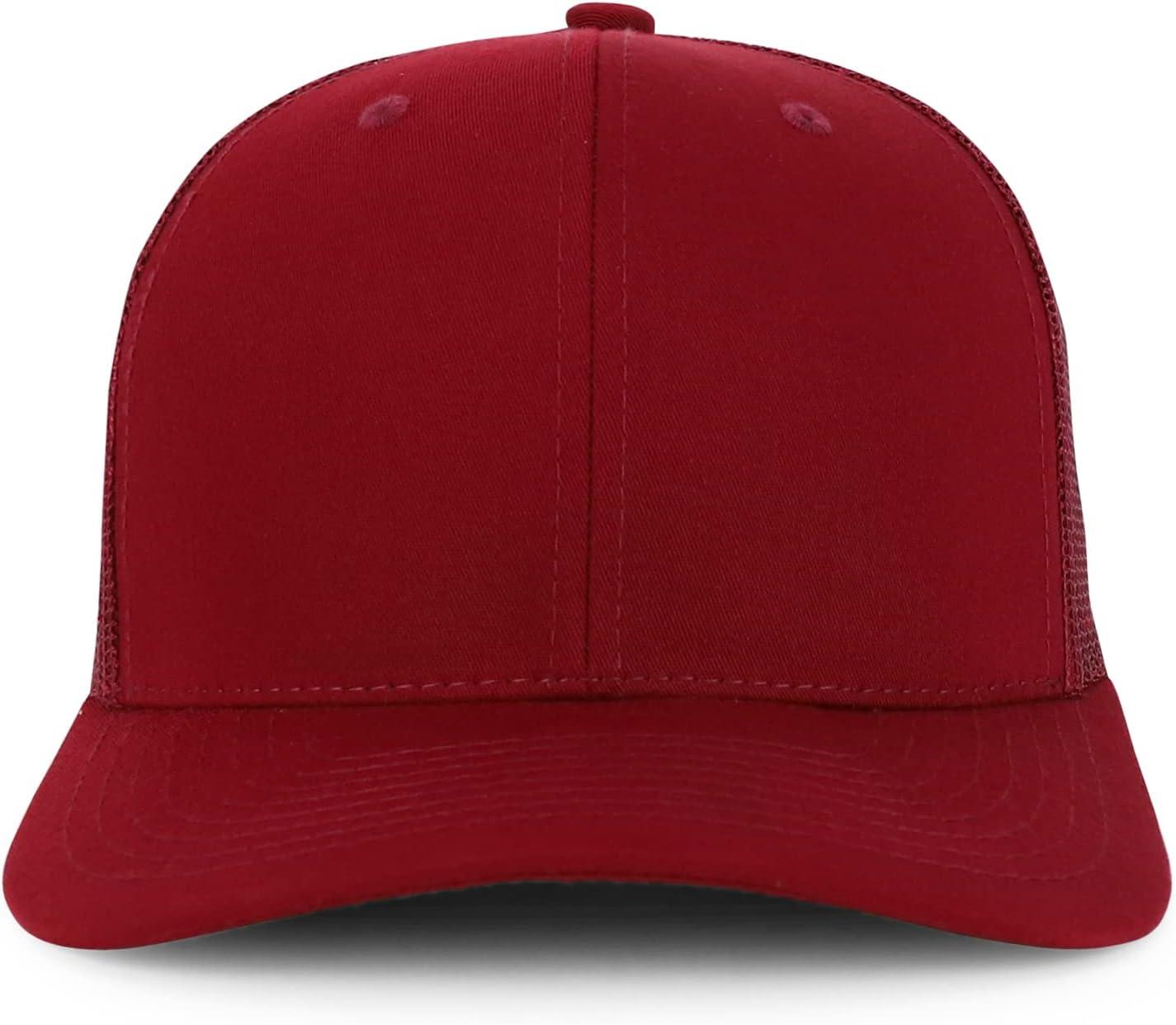 imageTrendy Apparel Shop Premium Structured 6 Panel Mesh Back Trucker CapBurgundy