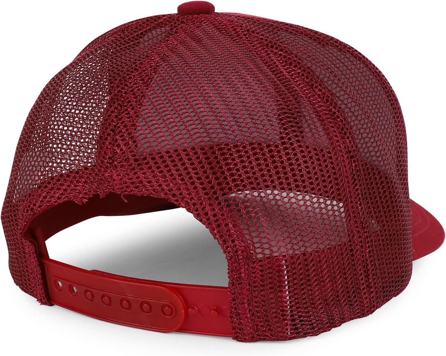 imageTrendy Apparel Shop Premium Structured 6 Panel Mesh Back Trucker CapBurgundy
