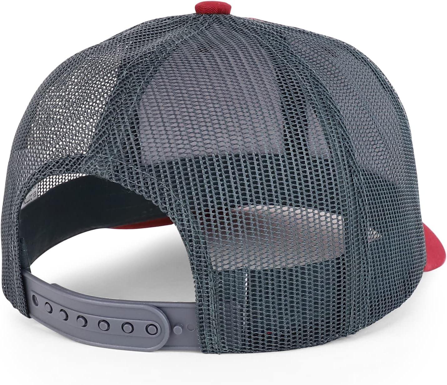 imageTrendy Apparel Shop Premium Structured 6 Panel Mesh Back Trucker CapBurgundy Charcoal