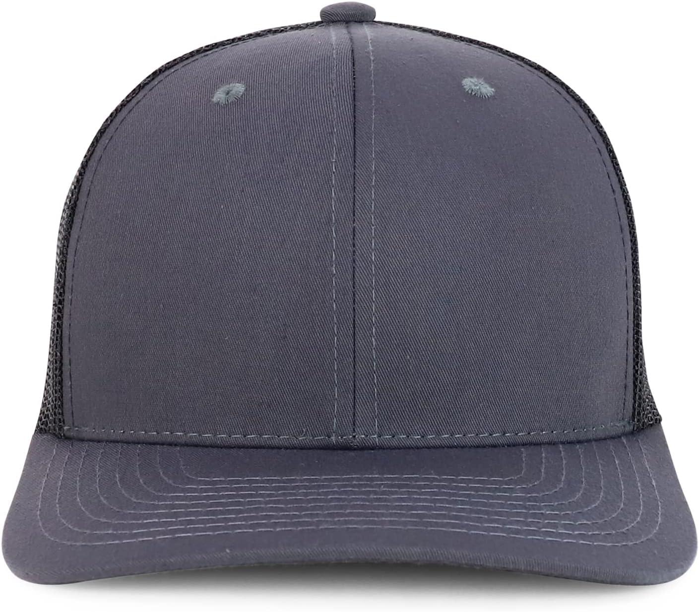 imageTrendy Apparel Shop Premium Structured 6 Panel Mesh Back Trucker CapCharcoal Black