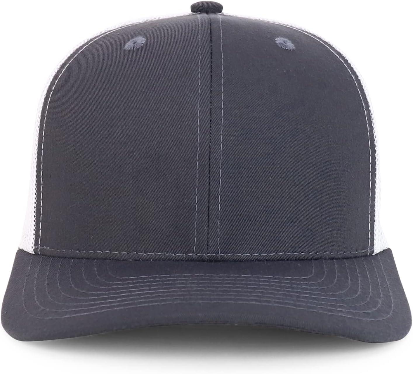 imageTrendy Apparel Shop Premium Structured 6 Panel Mesh Back Trucker CapCharcoal White