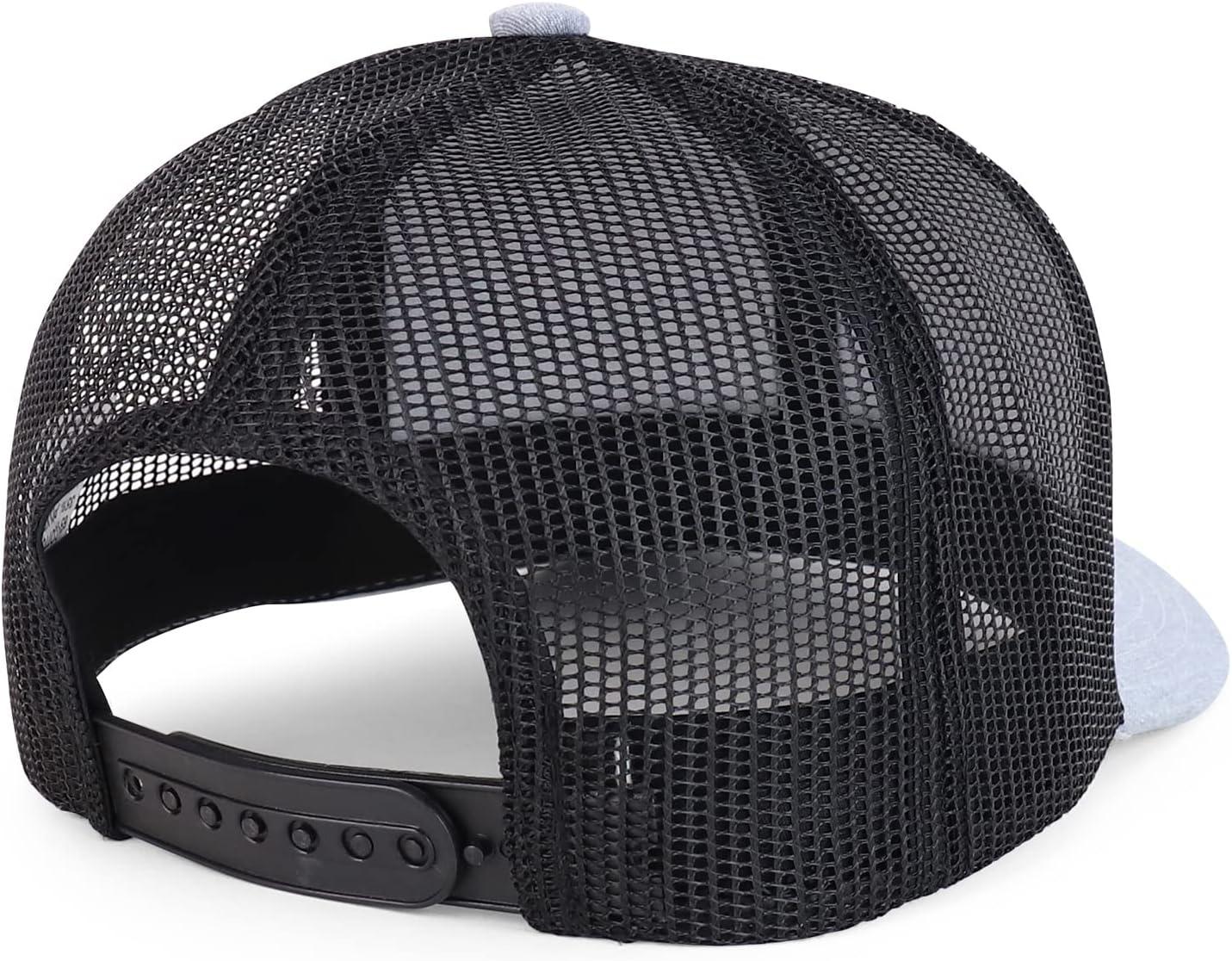 imageTrendy Apparel Shop Premium Structured 6 Panel Mesh Back Trucker CapDenim Black
