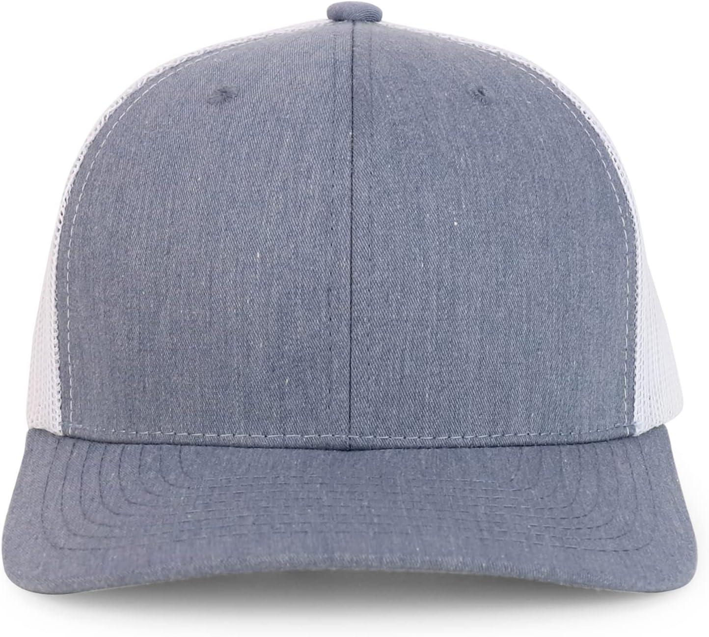 imageTrendy Apparel Shop Premium Structured 6 Panel Mesh Back Trucker CapDenim White