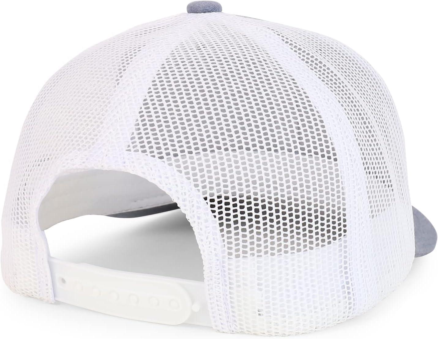 imageTrendy Apparel Shop Premium Structured 6 Panel Mesh Back Trucker CapDenim White