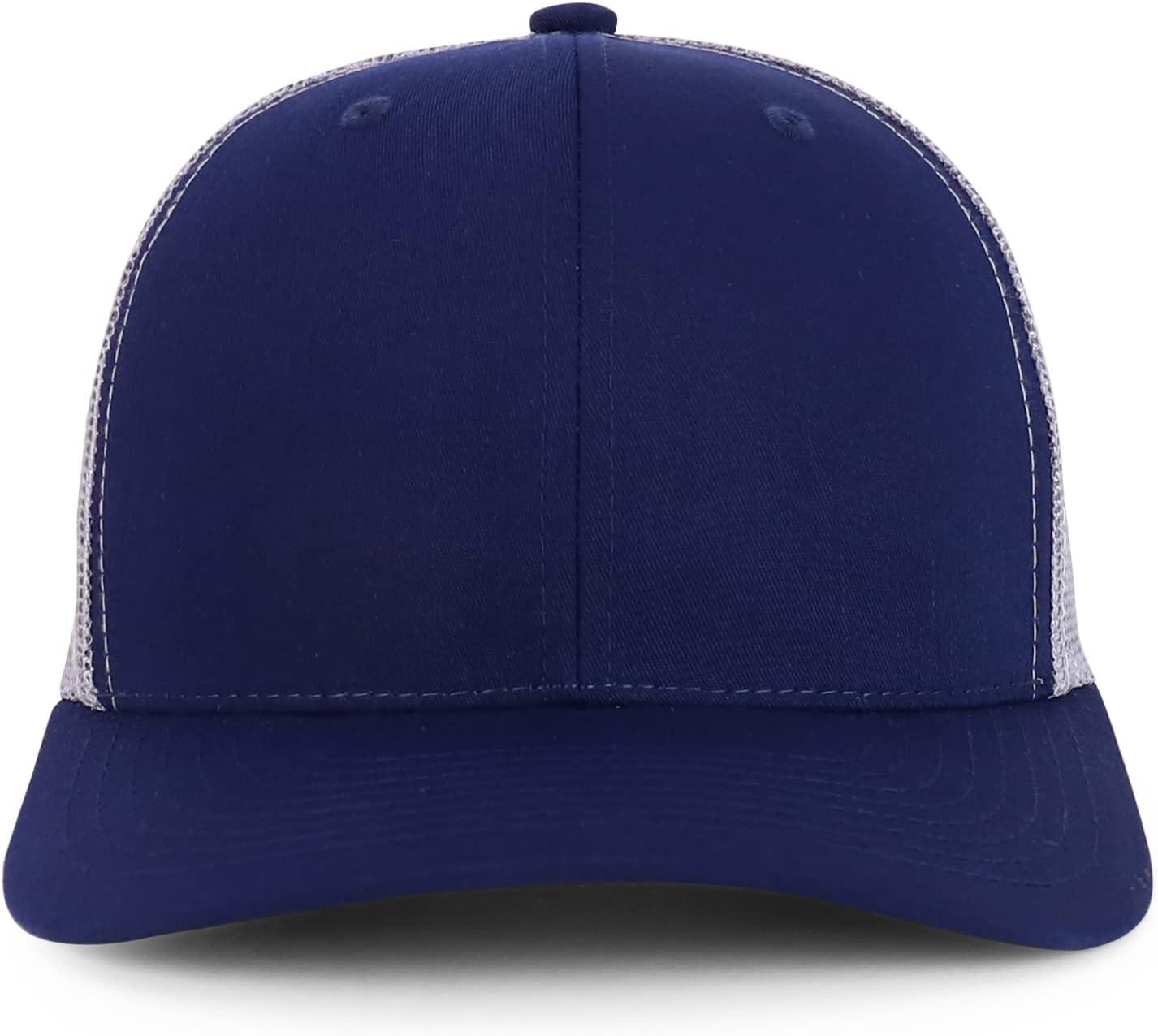 imageTrendy Apparel Shop Premium Structured 6 Panel Mesh Back Trucker CapNavy Grey