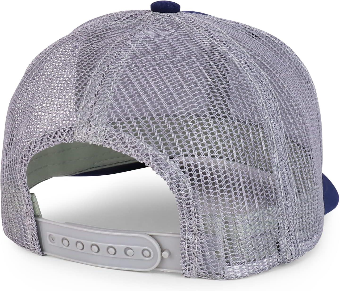 imageTrendy Apparel Shop Premium Structured 6 Panel Mesh Back Trucker CapNavy Grey