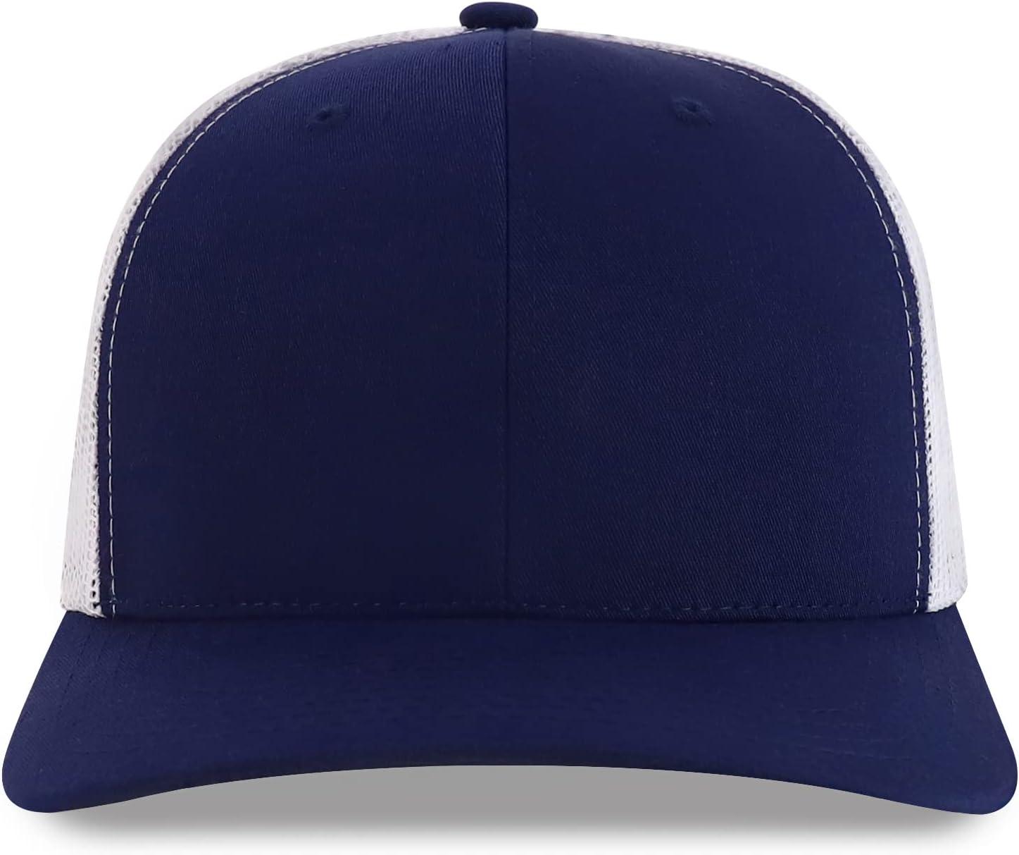 imageTrendy Apparel Shop Premium Structured 6 Panel Mesh Back Trucker CapNavy White