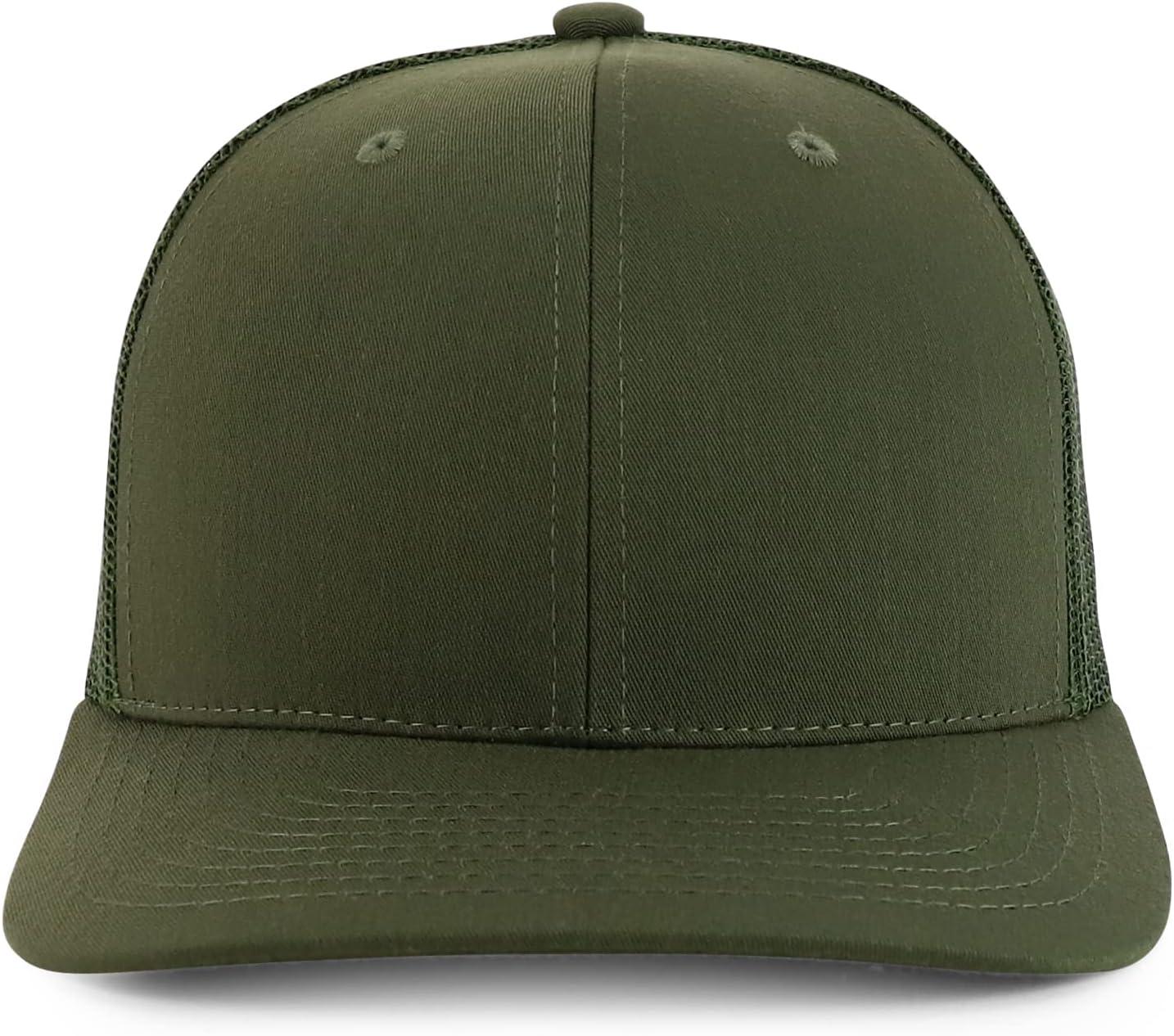 imageTrendy Apparel Shop Premium Structured 6 Panel Mesh Back Trucker CapOlive