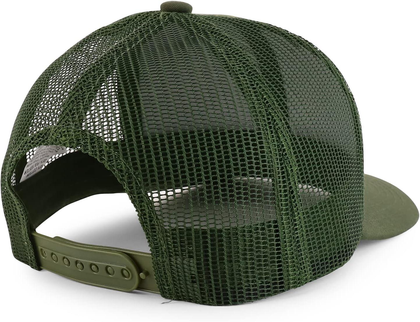 imageTrendy Apparel Shop Premium Structured 6 Panel Mesh Back Trucker CapOlive