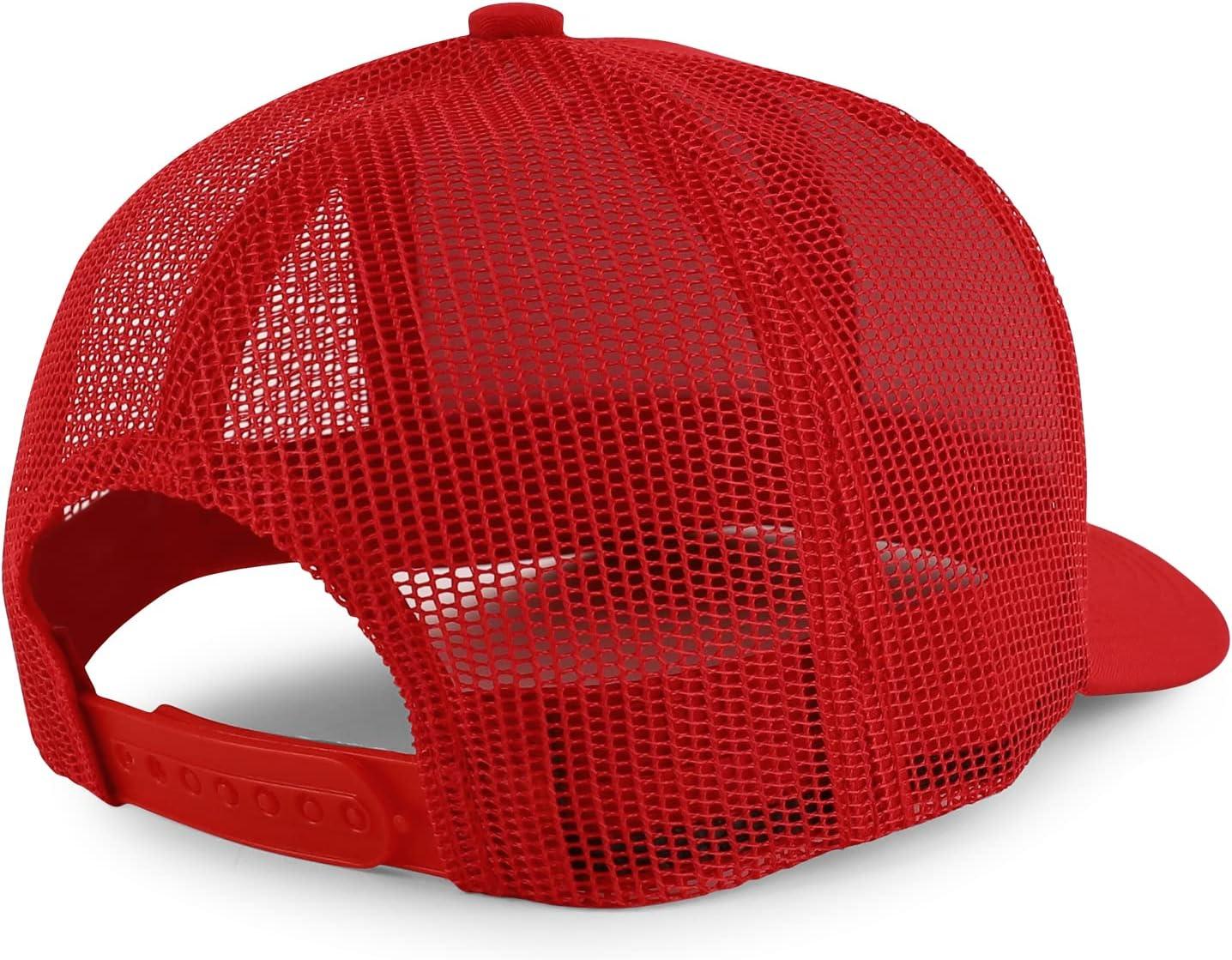 imageTrendy Apparel Shop Premium Structured 6 Panel Mesh Back Trucker CapRed