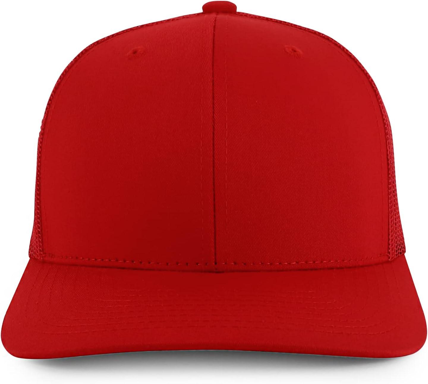 imageTrendy Apparel Shop Premium Structured 6 Panel Mesh Back Trucker CapRed