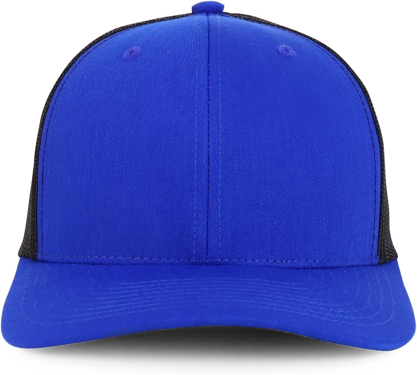 imageTrendy Apparel Shop Premium Structured 6 Panel Mesh Back Trucker CapRoyal Black