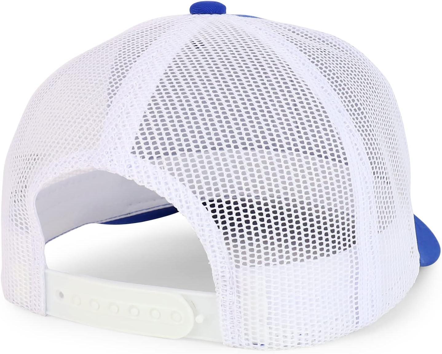 imageTrendy Apparel Shop Premium Structured 6 Panel Mesh Back Trucker CapRoyal White