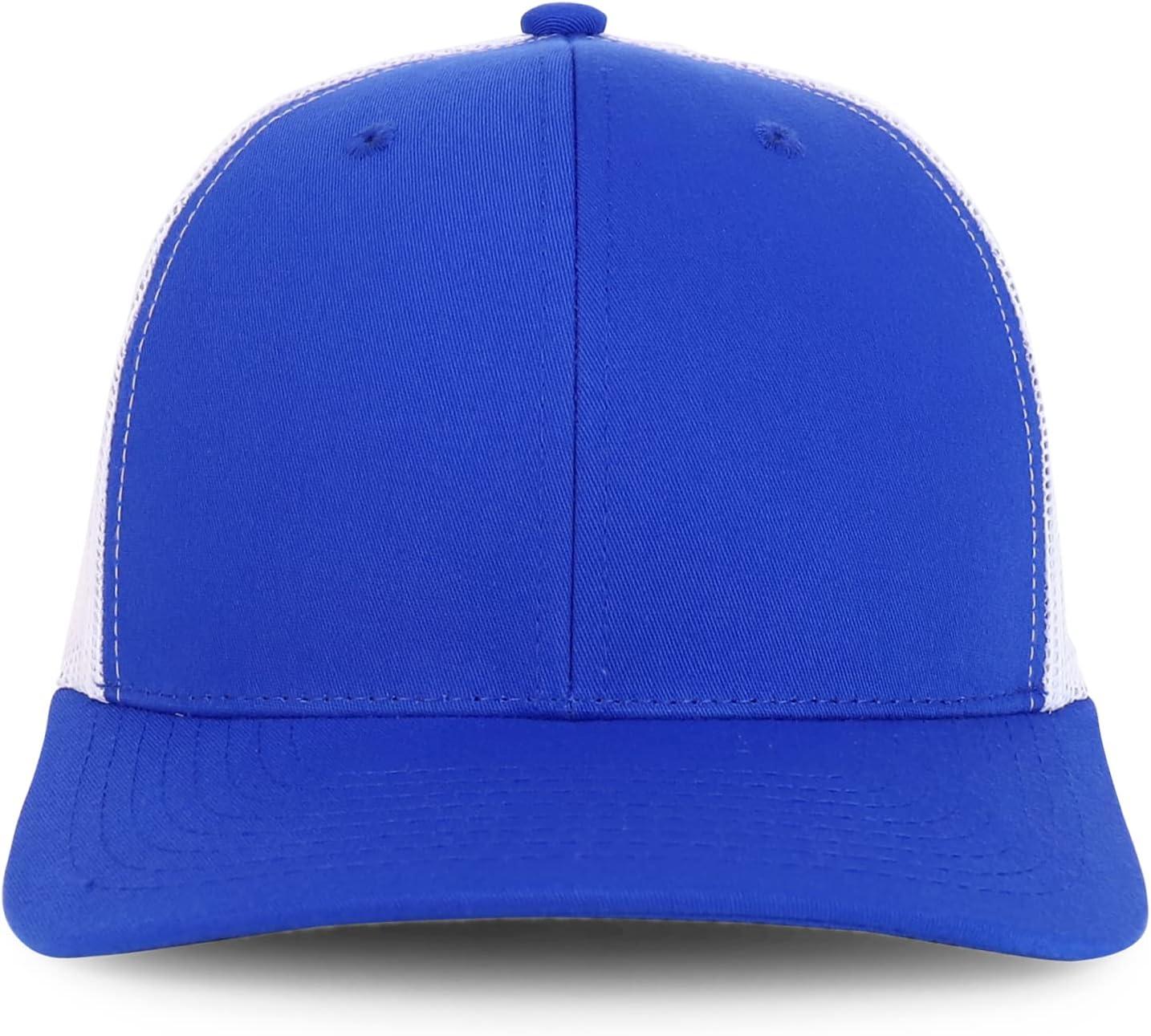 imageTrendy Apparel Shop Premium Structured 6 Panel Mesh Back Trucker CapRoyal White