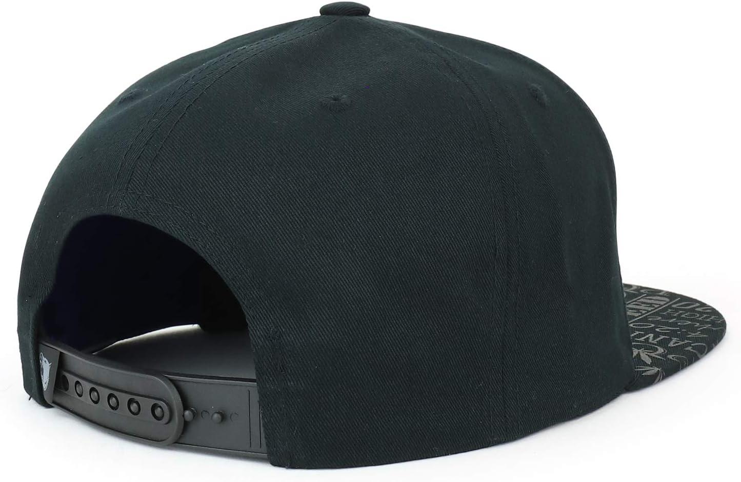 imageTrendy Apparel Shop Rasta Marijuana Leaf Weed 3D Embroidered Flat Bill Snapback CapBlack Black