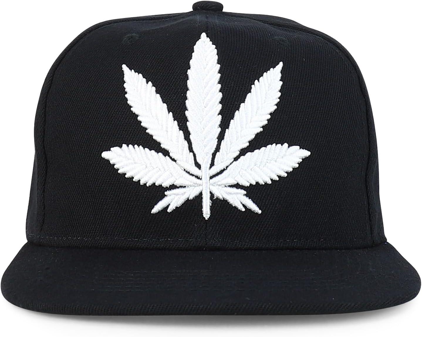 imageTrendy Apparel Shop Rasta Marijuana Leaf Weed 3D Embroidered Flat Bill Snapback CapBlack White 7