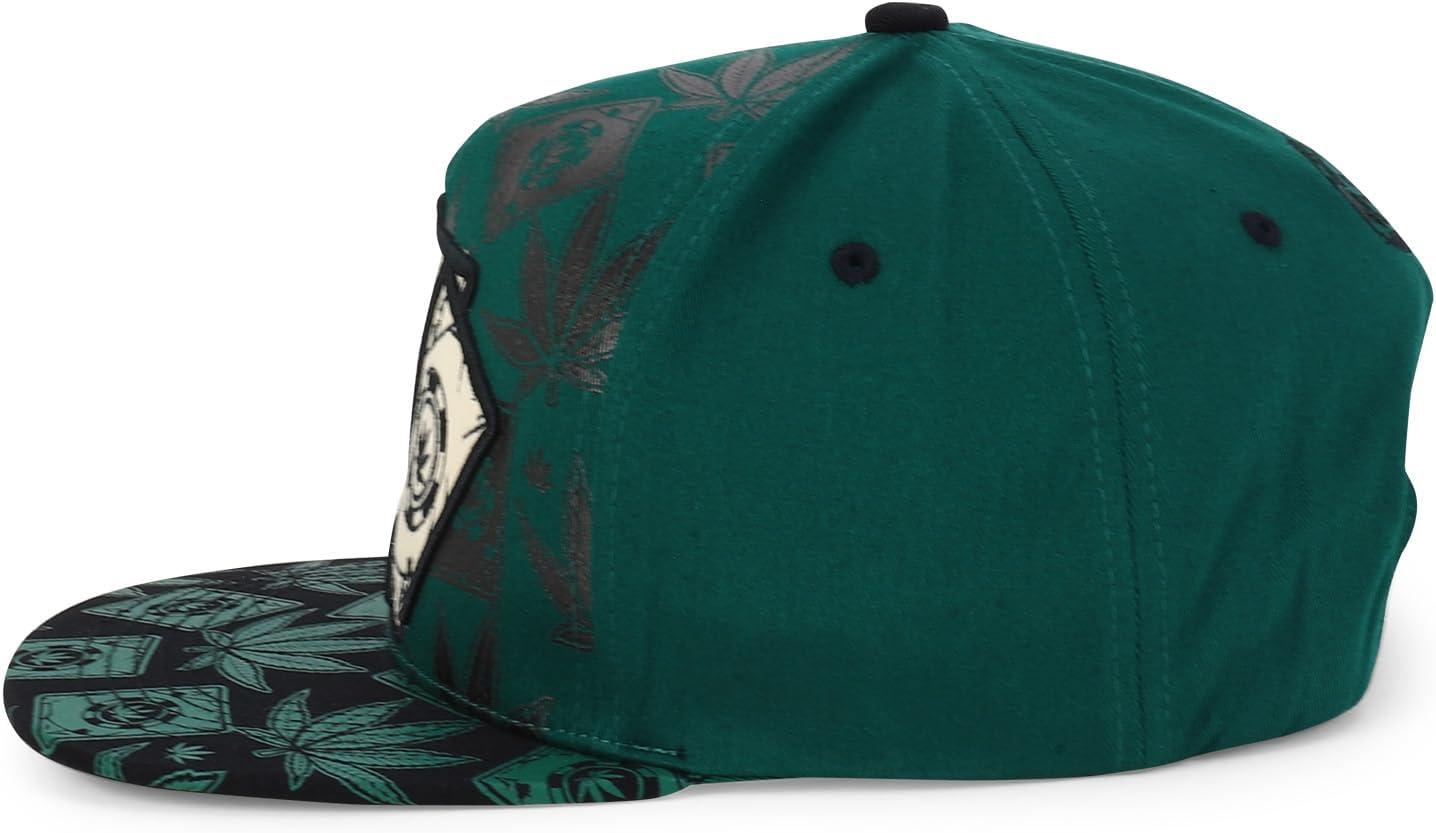 imageTrendy Apparel Shop Rasta Marijuana Leaf Weed 3D Embroidered Flat Bill Snapback CapDark Green Black 10